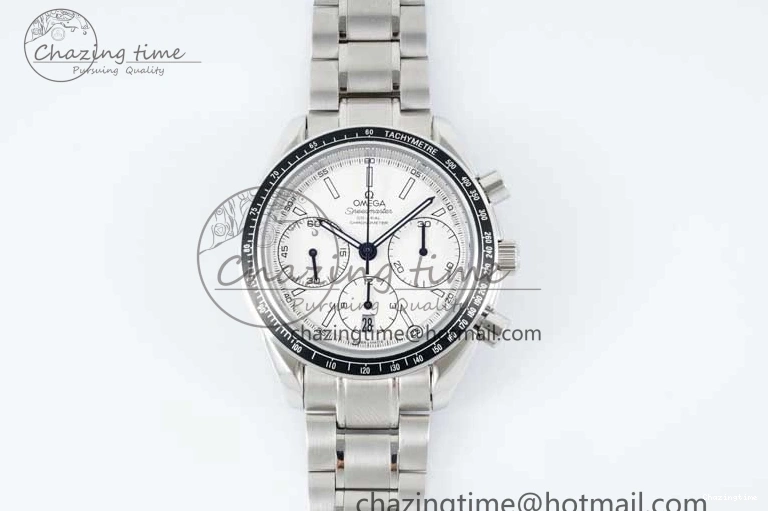 0719 Speedmaster Racing Master SS HKF Best Edition White Dial on SS Bracelet A TravelReady 7809